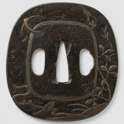 Eiserne tsuba mit leicht - eiserne,