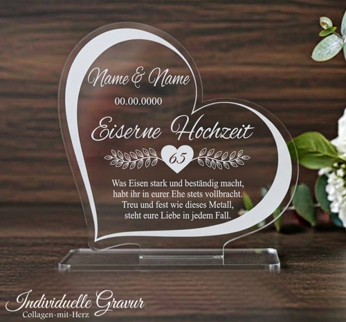 Geschenk eiserne hochzeit - eiserne,